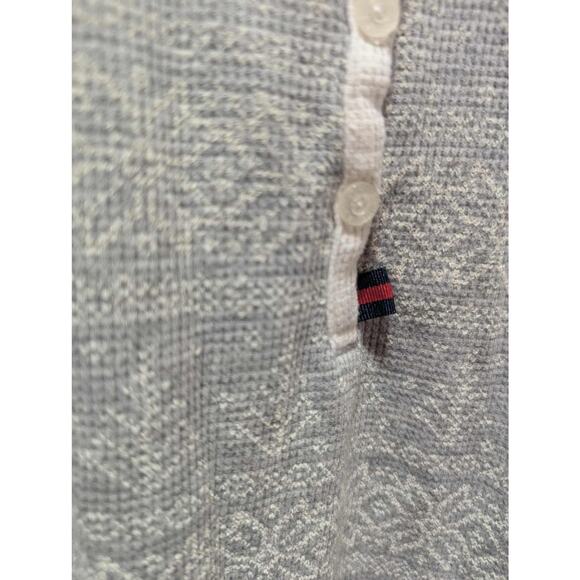 Tommy Hilfiger Nightgown Size XL Gray Snowflakes Christmas Holiday Long Sleeves - Picture 2 of 8